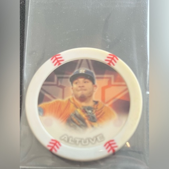 2014  TOPPS CHIPZ JOSE ALTUVE HOUSTON ASTROS - Picture 1 of 2